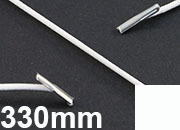 legatoria Elastico con 2 capicorda, lunghezza 330mm BIANCO, lunghezza 330mm (compresi i 2 capicorda), elastico a sezione tonda rivestito in tessuto, spessore 2,2mm leg1252