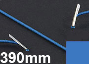 legatoria Elastico con 2 capicorda, lunghezza 390mm BLU MEDIO, lunghezza 390mm (compresi i 2 capicorda), elastico a sezione tonda rivestito in tessuto, spessore 2,2mm.
