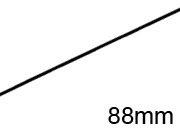 legatoria Appendino calendari. 88mm NERO dritto, spessore 2mm, lunghezza 88mm leg1342
