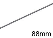 legatoria Appendino calendari. 88mm ARGENTO dritto, spessore 2mm, lunghezza 88mm.