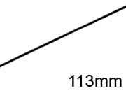 legatoria Appendino calendari. 113mm NERO dritto, spessore 2mm, lunghezza 113mm leg1345