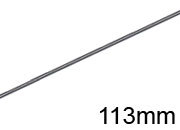 legatoria Appendino calendari. 113mm ARGENTO dritto, spessore 2mm, lunghezza 113mm.