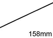 legatoria Appendino calendari. 158mm NERO dritto, spessore 2mm, lunghezza 158mm leg1348