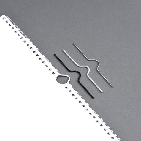 legatoria Appendino calendari, 102mm, BIANCO con mezzaluna NORMALE (alta 10mm), lunghezza 100mm, spessore 2mm.