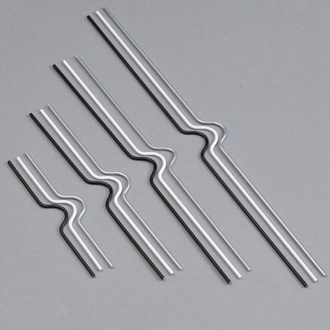 legatoria Appendino calendari, 200mm, BIANCO con mezzaluna NORMALE (alta 10mm), lunghezza 200mm, spessore 2mm.