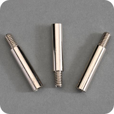 legatoria Prolunghe nichelate viti sepolte 25mm Lunghezza 25 mm, diametro esterno 5mm, filettatura maschio e femmina 4ma.