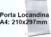 legatoria PortaLocandinaPlexiglass, DaTavoloMonofacciale, A4verticale, 210x297mm PortaCartello TRASPARENTE, in plexiglass da 1,5mm, formato A4 (211x300mm) a disposizione verticale.