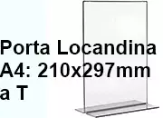 legatoria PortaLocandinaPlexiglass, DaTavoloBifacciale, A4verticale, 210x297mm leg1365.