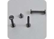 legatoria Viti sepolte rilegatura. plastica 90mm  NERO, lunghezza mm 90, diametro testa 12mm, diametro tubetto 5mm, una testa fissa ed una mobile, LVI3190. Per lunghezza, si intende la distanza INTERNA tra le due teste, che corrisponde allo spessore del volume da rilegare leg1378