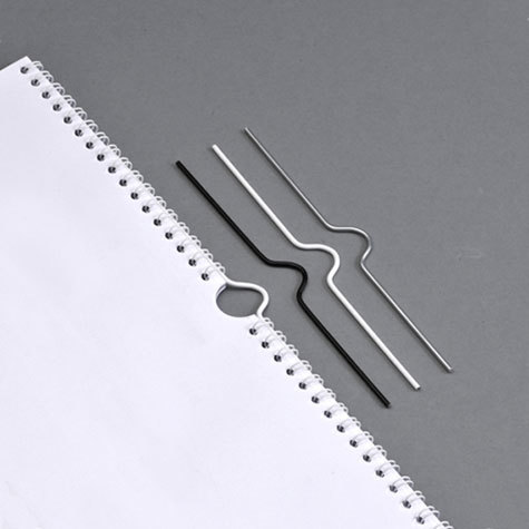 legatoria Appendino calendari, 150mm, ARGENTO con mezzaluna NORMALE (alta 10mm), lunghezza 150mm, spessore 2mm.