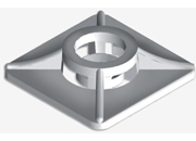 legatoria Basetta autoadesiva 19x19mm BIANCO, in plastica bianca, sezione quadrata, per ancoraggio bidirezionale di fascette in plastica LEG1403