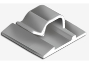 legatoria Fermacavo autoadesivo 19x19mm, per cavi fino a 4,7mm BIANCO, in plastica bianca, per la posa di cavi e fili su superfici piane LEG1405