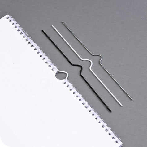 legatoria Appendino calendari, 200mm, BIANCO con mezzaluna NORMALE (alta 10mm), lunghezza 200mm, spessore 2mm.