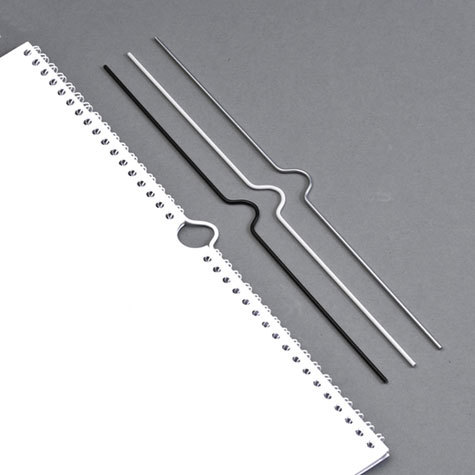 legatoria Appendino calendari, 250mm, BIANCO con mezzaluna NORMALE (alta 10mm), lunghezza 250mm, spessore 2mm.