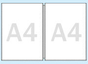legatoria Busta a U. A4 Doppio TRASPARENTE, in polipropilene da 140 micron, aperta sul lato corto, formato A4 (210x297mm), con invito a mezzaluna per facilitarne lapertura.
