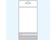 legatoria Sacchetto in polipropilene (OPP) 80x110mm TRASPARENTE, in polipropilene (OPP) da 30 micron, con patella da 30mm e banda autoadesiva di chiusura sul lato corto. Con foro euro sul lato superiore per appensione LEG1556