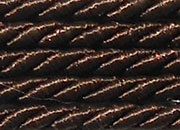 legatoria Cordone a 3 capi ritorto, spessore 10mm Palissandro, tinta unita, Cordoncino ideale per abbellimenti in campo sartoriale e il confezionamento di bomboniere, men, libretti matrimonio. Prodotto italiano, MADE IN ITALY.