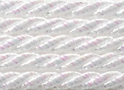 legatoria Cordone a 3 capi ritorto, spessore 3mm Madreperla, tinta unita, Cordoncino ideale per abbellimenti in campo sartoriale e il confezionamento di bomboniere, men, libretti matrimonio. Prodotto italiano, MADE IN ITALY.