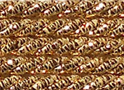 legatoria Cordone a 3 capi ritorto, spessore 7mm Oro, tinta unita, Cordoncino ideale per abbellimenti in campo sartoriale e il confezionamento di bomboniere, men, libretti matrimonio. Prodotto italiano, MADE IN ITALY.