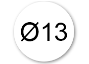 legatoria Bollini autoadesivi colorati diametro 13mm BIANCO, adesivo permanente, in rotolo leg165