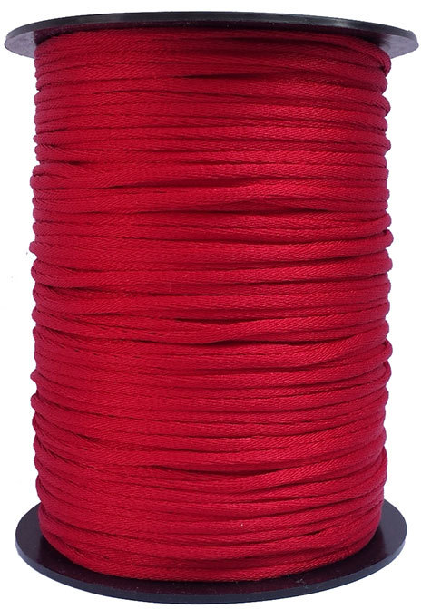 legatoria Cordoncino coda di topo, spessore 2,5mm Rosso ciliegia, tinta unita. Prodotto italiano, MADE IN ITALY.