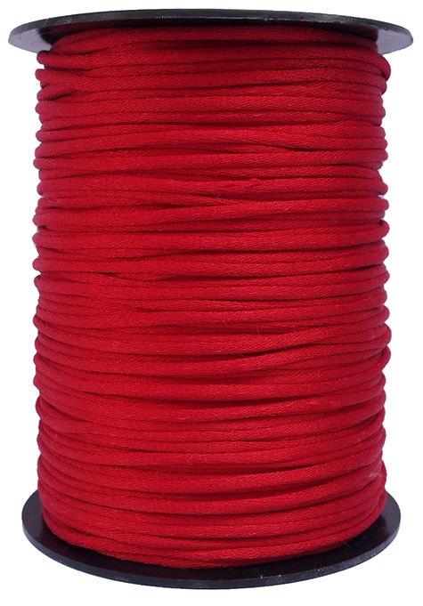 legatoria Cordoncino coda di topo, spessore 2,5mm Rosso, tinta unita. Prodotto italiano, MADE IN ITALY.