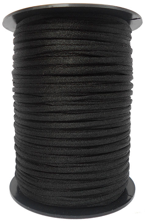 legatoria Cordoncino coda di topo, spessore 2,5mm Nero, tinta unita. Prodotto italiano, MADE IN ITALY.