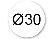 legatoria Bollini autoadesivi colorati diametro 30mm BIANCO, adesivo permanente, in rotolo leg175