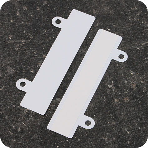 legatoria File Strip, Striscia perforata autoadesiva per archiviazione a 2 buchi, 122x24mm BIANCO, in PVC rigido, lunghezza 122mm, interasse fori 80mm.