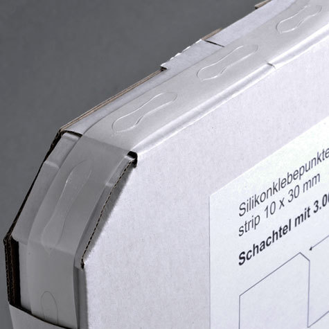 legatoria Gocce di colla allungate, removibili in strip 10x30mm, in scatola dispenser.