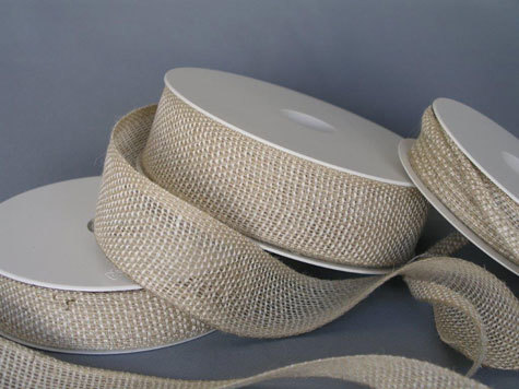 legatoria Nastro in juta, spessore 30mm sbiancato, tinta unita, Nastro ideale per fioristi e il confezionamento di bomboniere. Prodotto italiano, MADE IN ITALY.