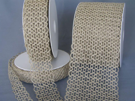 legatoria Nastro in juta, spessore 50mm Greggio (naturale), tinta unita, Nastro ideale per fioristi e il confezionamento di bomboniere. Prodotto italiano, MADE IN ITALY.