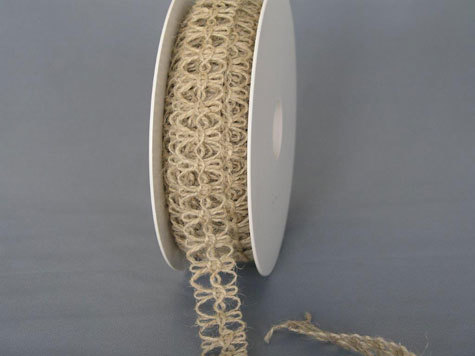 legatoria Nastro in juta, spessore 22mm Greggio (naturale), tinta unita, Nastro ideale per fioristi e il confezionamento di bomboniere. Prodotto italiano, MADE IN ITALY.