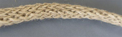 legatoria Tubolare in juta, spessore 9mm Greggio (naturale), tinta unita, Nastro ideale per fioristi e il confezionamento di bomboniere. Prodotto italiano, MADE IN ITALY.