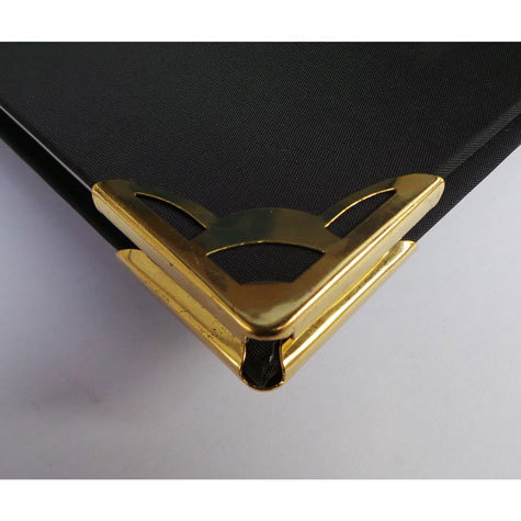 legatoria Angolino metallico similoro 35mm per lato, protegge copertine spesse fino a 5,5mm.