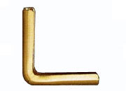 legatoria Angolino metallico ottone antico 25mm per lato, protegge copertine spesse fino a 4,5mm.