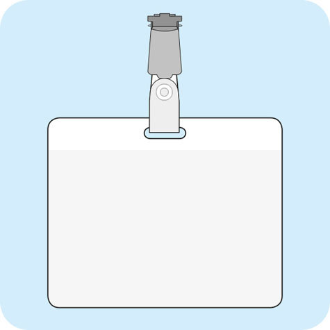 legatoria Portatesserino, 95x65mm TRASPARENTE, aperta sul lato lungo, con lato sporgente di 12mm, in PVC morbido da 180 micron, con foro europeo e clip superiore, formato 95x65mm, (65x95mm).
