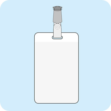 legatoria Portatesserino, 67x95mm TRASPARENTE, aperta sul lato corto con lato sporgente di 15mm, in PVC morbido da 180 micron, con foro europeo e clip superiore, formato 67x95mm, (95x67mm).
