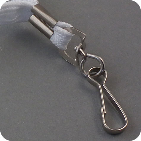 legatoria Cordoncino portabadge, daCollo, aGancioRotante, BLU con gancio metallico rotante, cordoncino largo 1cm, lunghezza aperto 90cm.