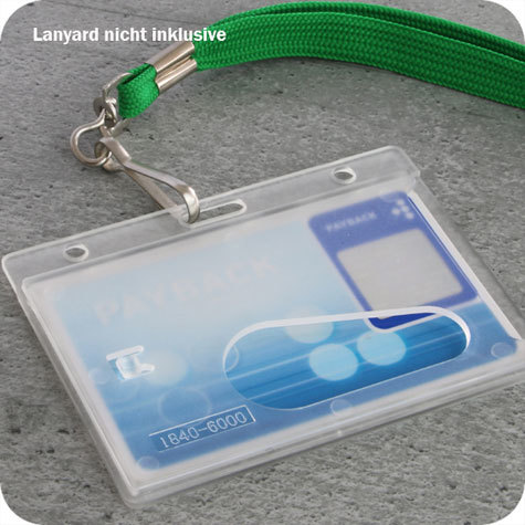 legatoria Portatesserino in plastica rigida semitrasparente, 98x58mm Aperto sul lato lungo per inserire tessere formato carta di credito. Pu essere appeso sul lato superiore attraverso lasola ovale formato euro o tramite 2 fori rotondi diametro 4 mm. Misura 98 x 58.