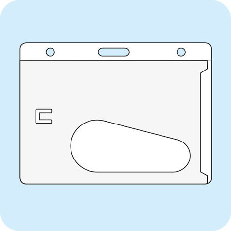 legatoria Portatesserino in plastica rigida semitrasparente, 98x58mm leg2065.