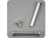 legatoria Vite sepolta ad incastro, 50mm NICHELATA.Per rilegatura. Lunghezza mm 50, testa diametro 10mm, fusto le due teste terminali sono lisce. Per lunghezza, si intende la distanza INTERNA tra le due teste, che corrisponde allo spessore del volume da rilegare.