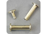 legatoria Viti sepolte rilegatura, OTTONATE, 16mm  (vite da 15mm + prolunga da 1mm) testa diametro 10mm, tubetto diametro 5mm, una testa fissa ed una mobile. Per lunghezza, si intende la distanza INTERNA tra le due teste, che corrisponde allo spessore del volume da rilegare.