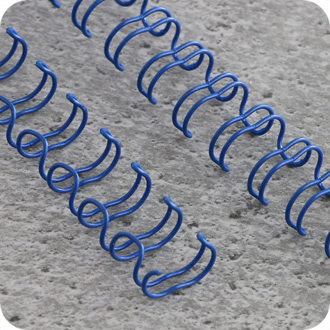 legatoria Spirali metalliche 34anelli, 4,8mm BLU passo 3:1, lunghezza 297mm, spessore 4,8mm (3-16 pollice), per rilegare fino a 30 fogli da 80 grammi.