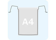 legatoria Busta rinforzata. A4 lato corto TRASPARENTE, con rinforzi metallici, senza pattella di chiusura, aperta sul lato corto, in PVC flessibile 140 micron, per inserire fogli formato A4 (210x297cm) leg2214