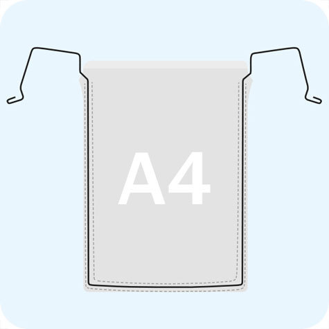 legatoria Busta rinforzata. A4 lato corto TRASPARENTE, con rinforzi metallici, senza pattella di chiusura, aperta sul lato corto, in PVC flessibile 140 micron, per inserire fogli formato A4 (210x297cm).