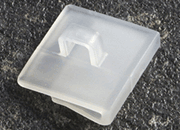 legatoria Clip di sospensione con occhiello TRASPARENTE. Misure 19x19 mm leg2226