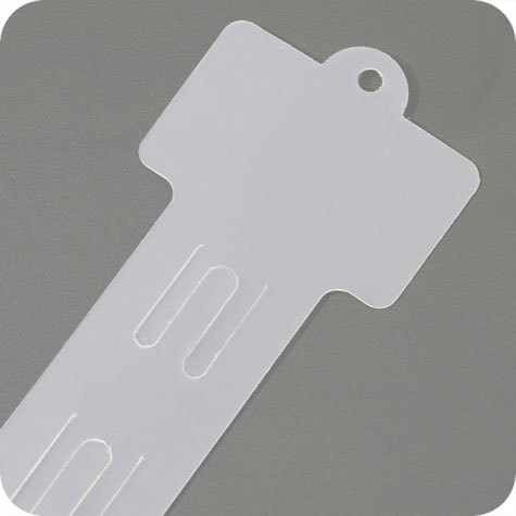 legatoria Supporto espositivo, 600 mm TRASPARENTE. In polipropilene pesante da 0,5mm. Lunghezza 600mm. Larghezza 38mm. Con 12 ganci. Testa superiore forata 64x40mm .