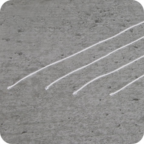 legatoria Stringhe in cotone, 60 mm BIANCO. Due perle trasparenti alle estremit� del filo bianco.