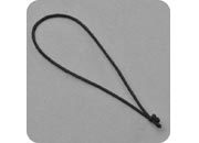 legatoria Anello elastico con nodo 40/80mm NERO, lunghezza aperto 8cm, lunghezza chiusa 4cm, spessore 1mm. Elastico rivestito in tessuto.